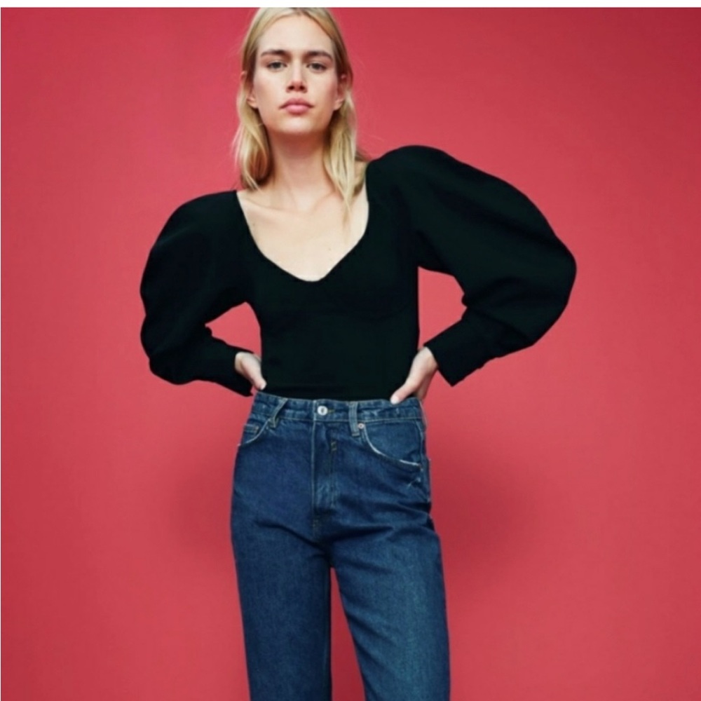 Zara Poplin bauble bodysuit black